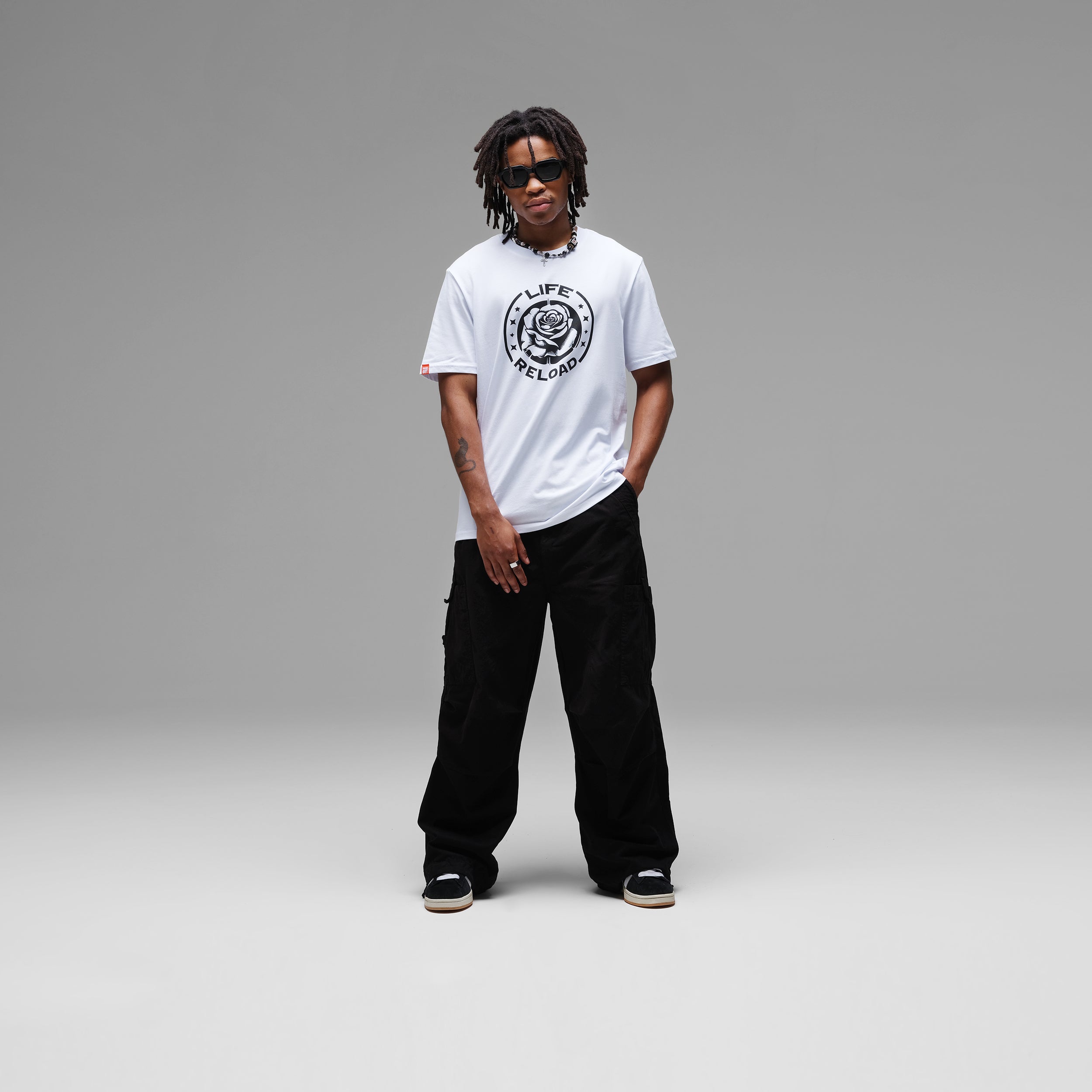 'Life Reload' White T-shirt by Martallus