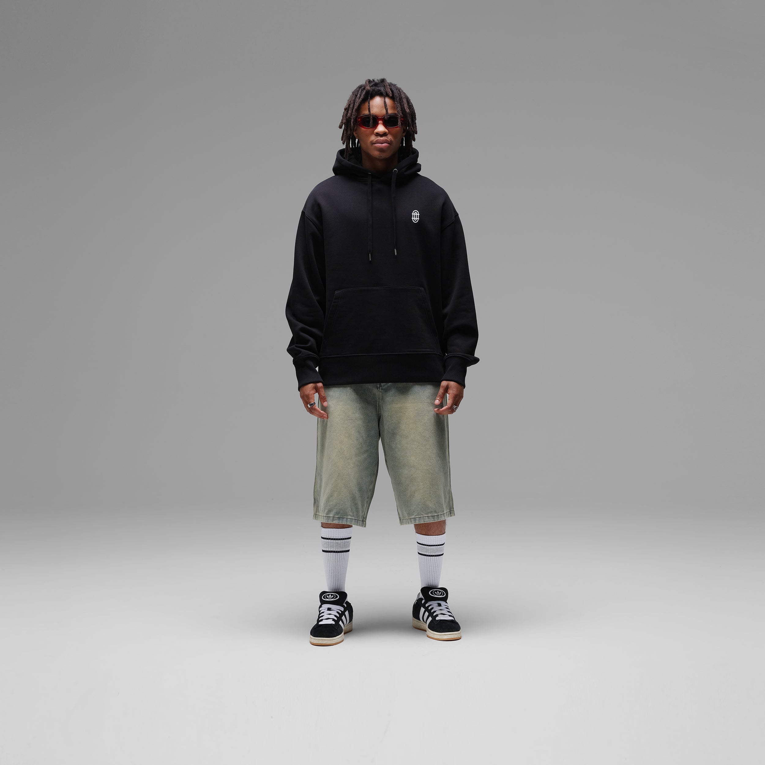 'Zen Bear' Black Hoodie by Lawrence