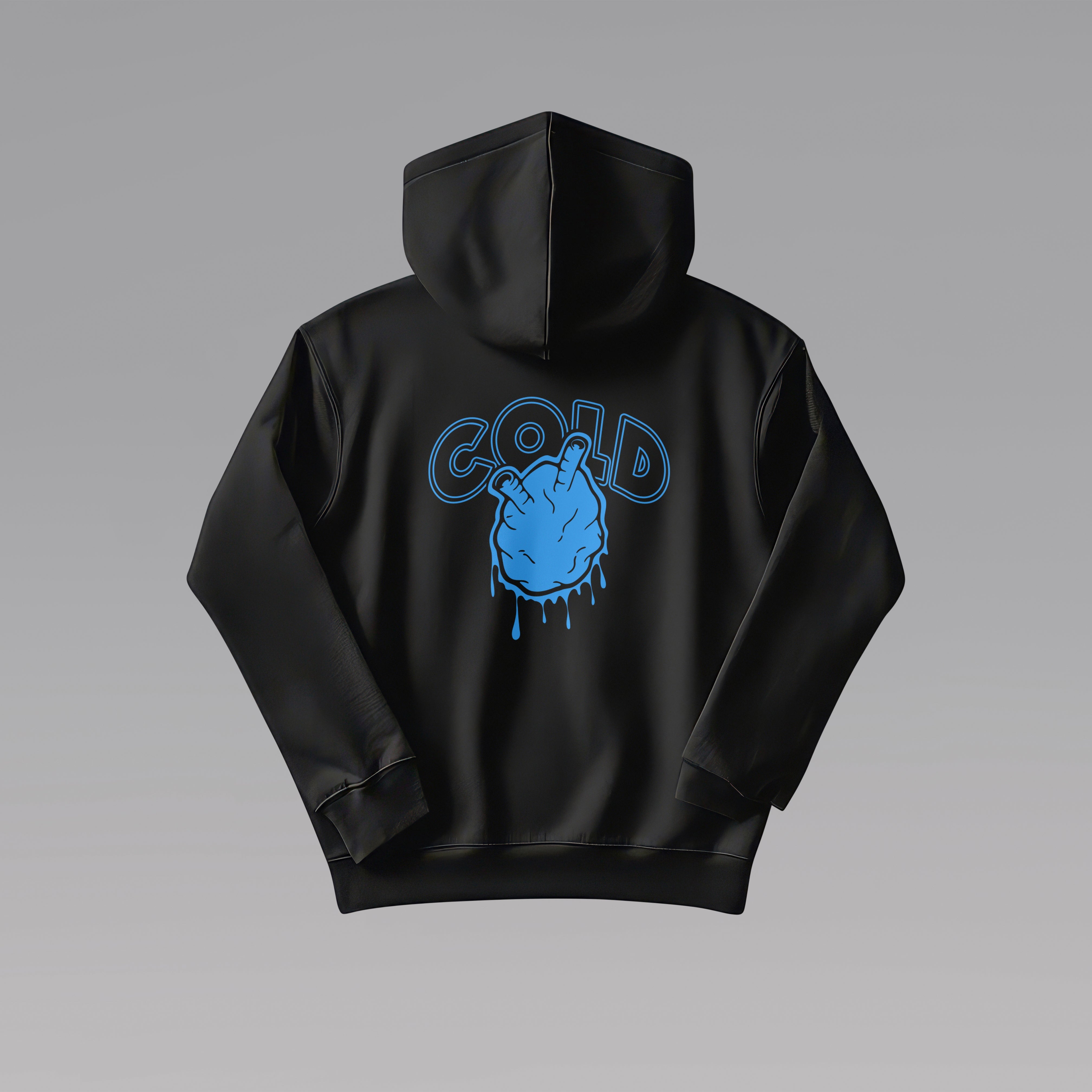 'Cold Heart' Black Hoodie by Taschan