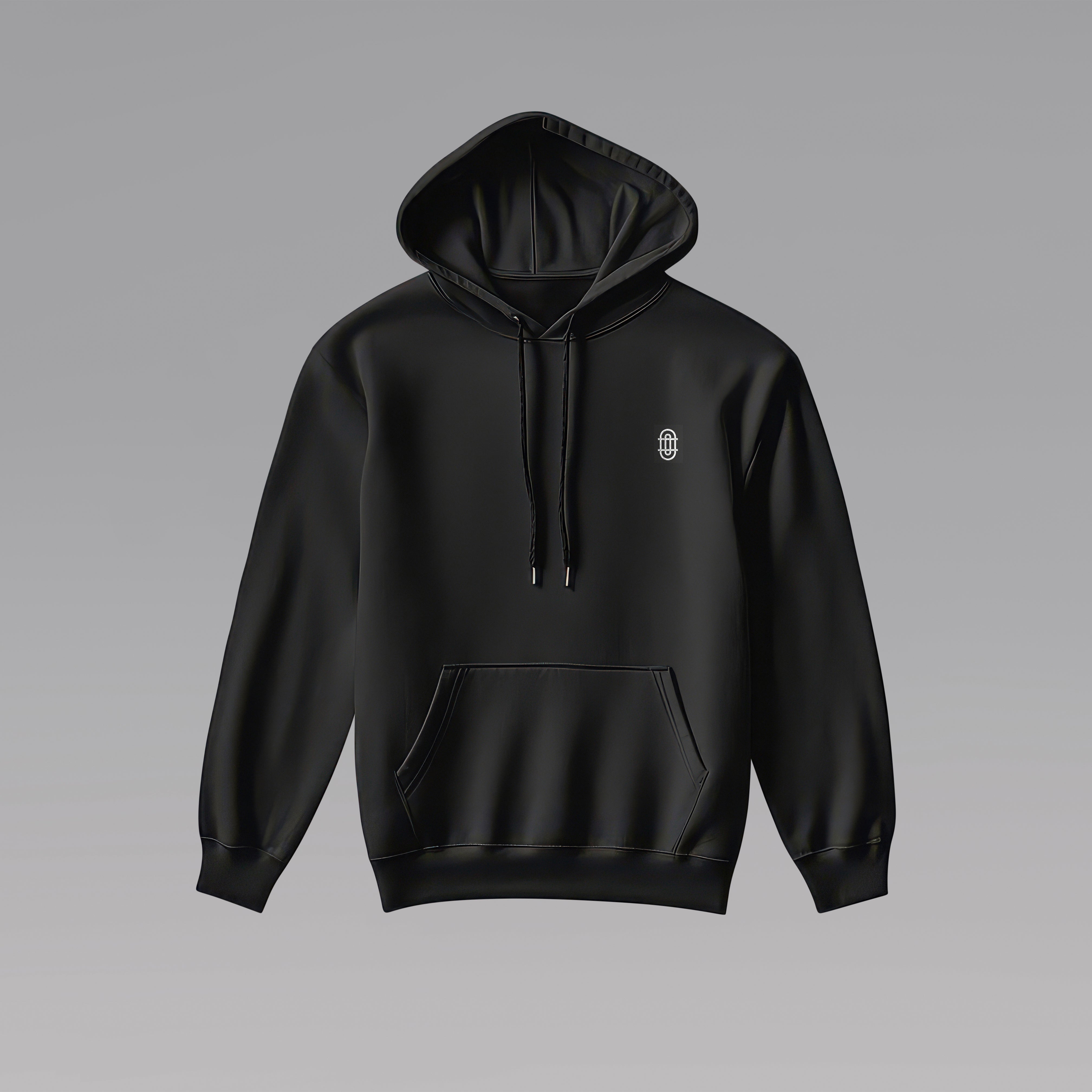 'Zen Bear' Black Hoodie by Lawrence