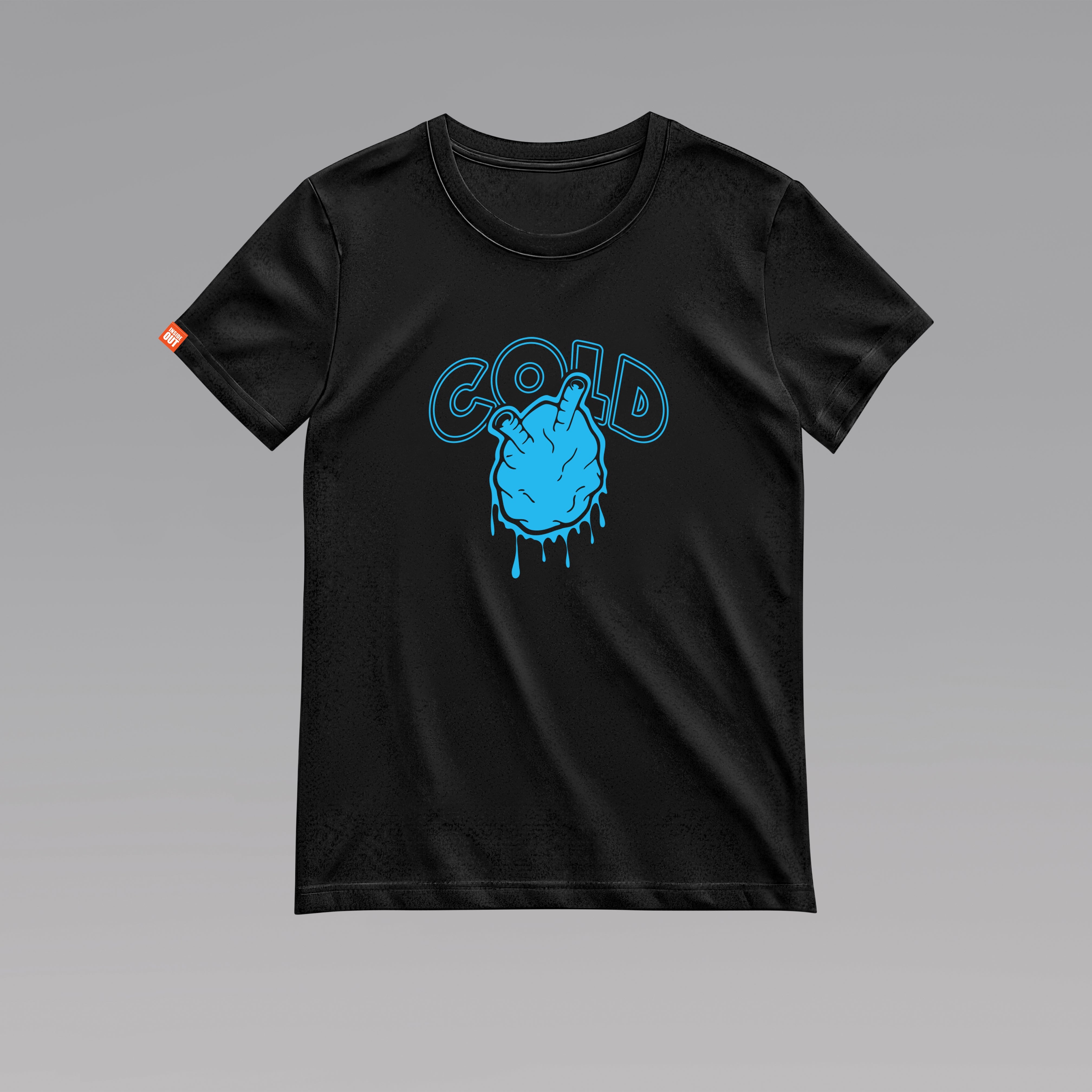 'Cold Heart' Black T-shirt By Taschan