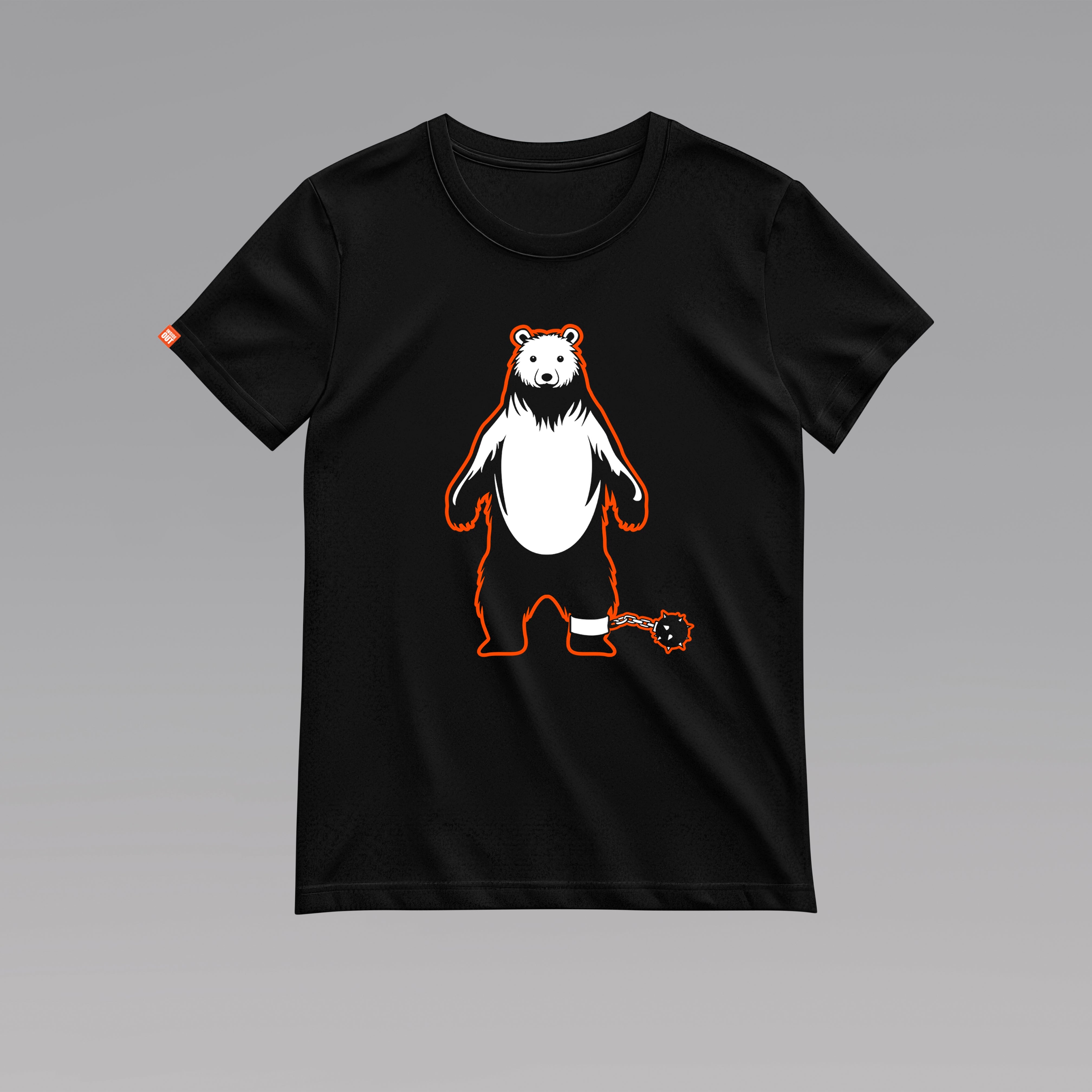 'Zen Bear' Black T-shirt by Lawrence