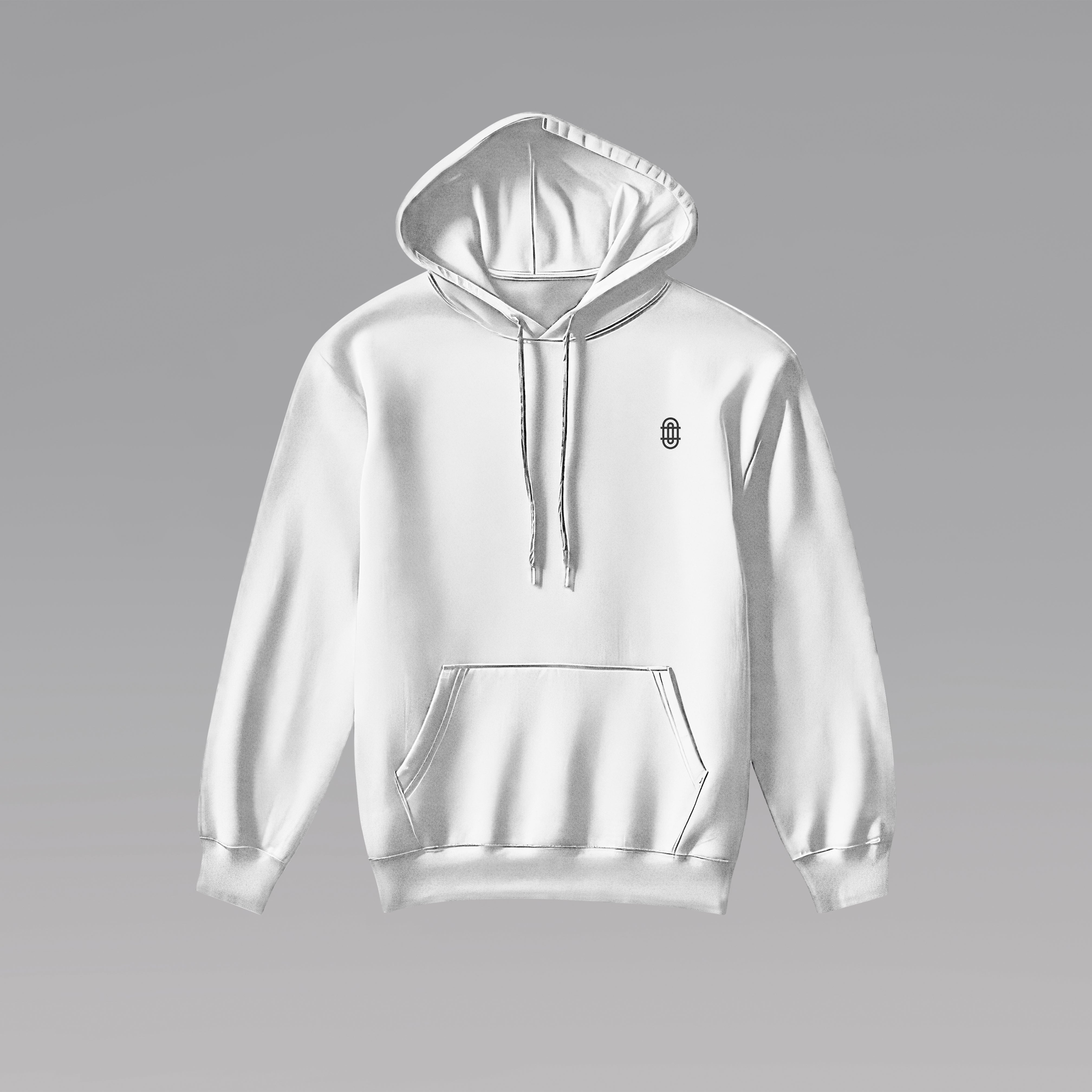 'Zen Bear' White Hoodie by Lawrence