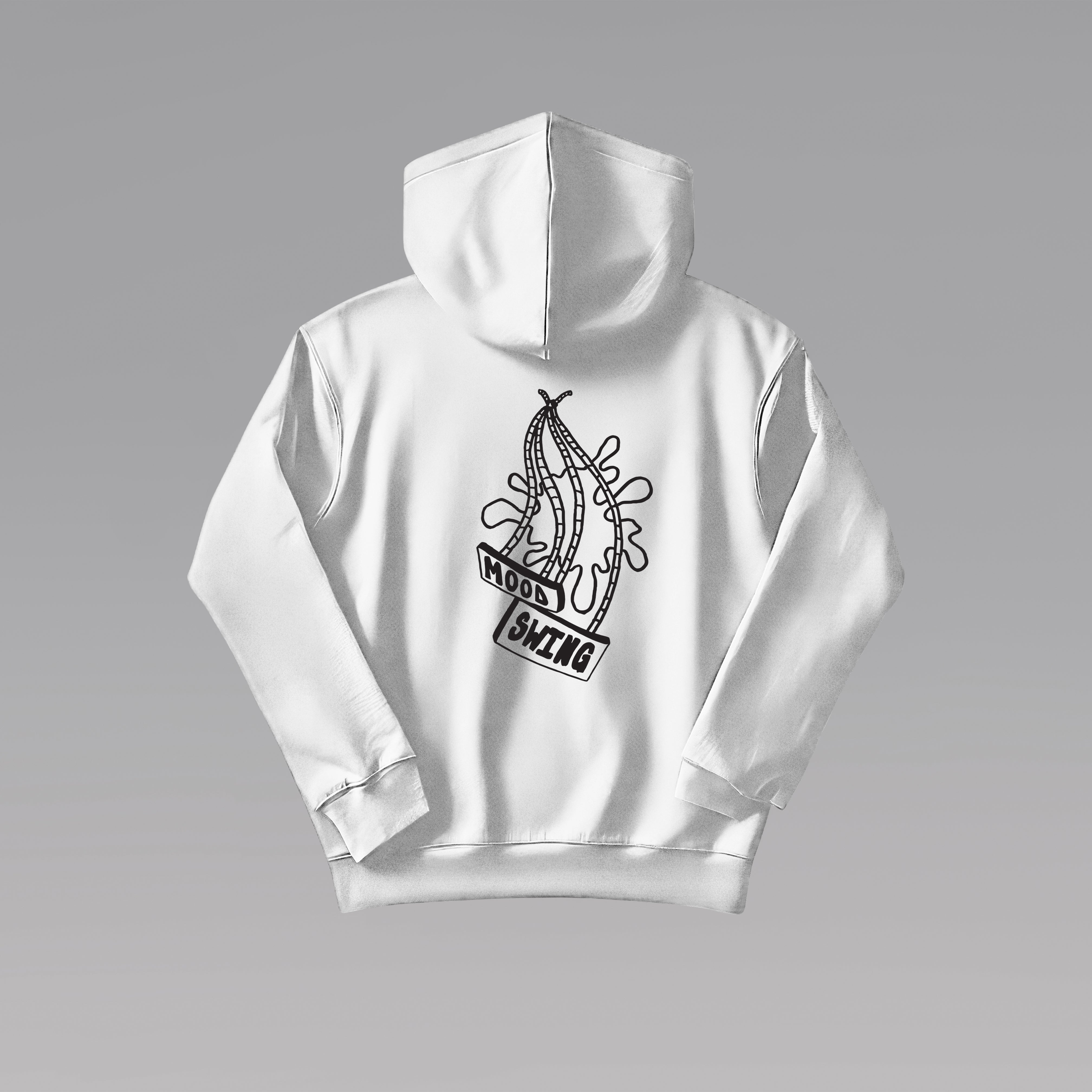 'Mood Swing' White Hoodie by Cristian