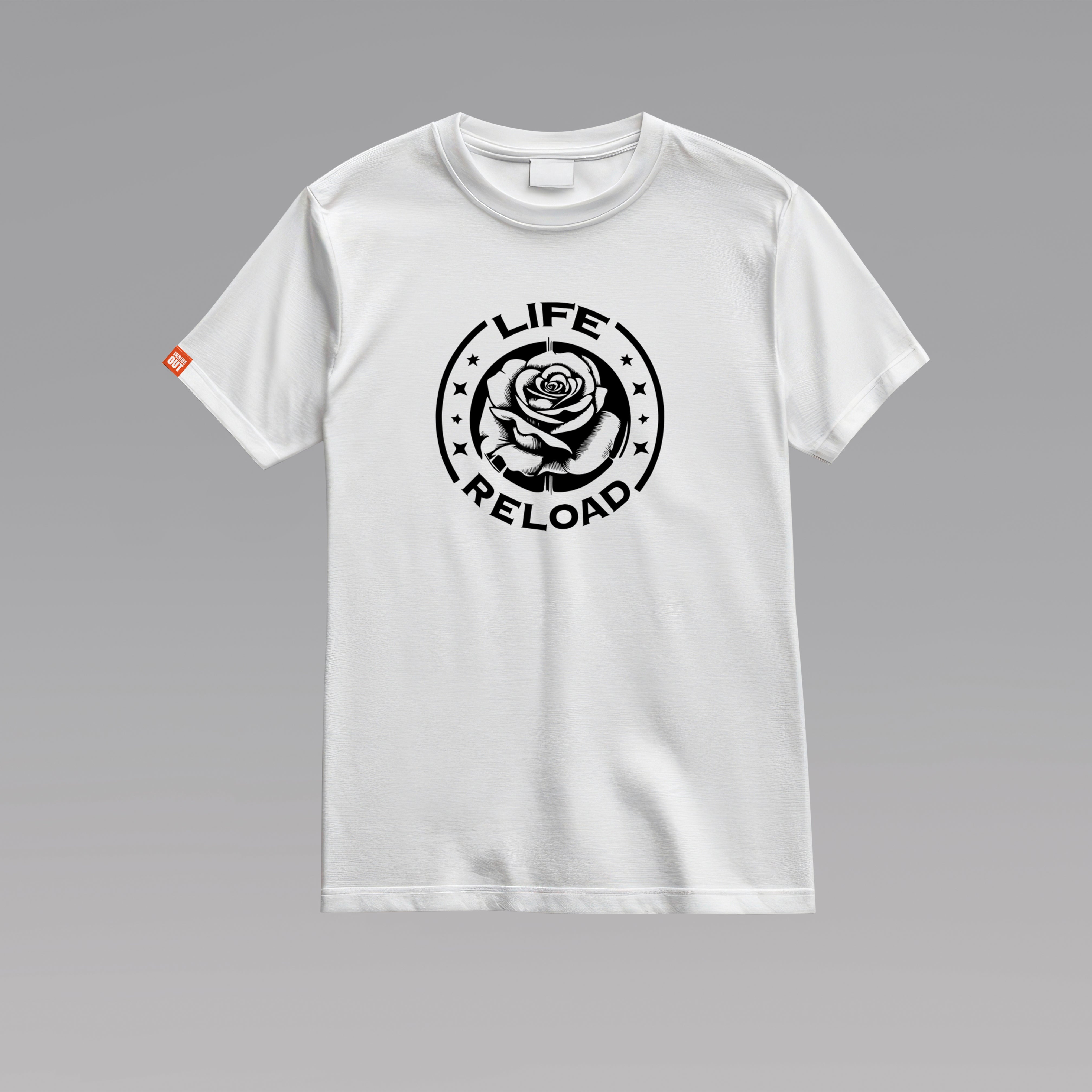 'Life Reload' White T-shirt by Martallus