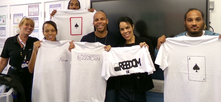 Out team delivered entrepreneurial t-shirt design workshops AT HMPYOI Feltham