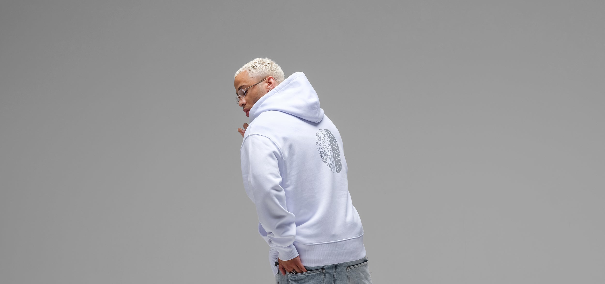 Re-Think' White Hoodie by Joe