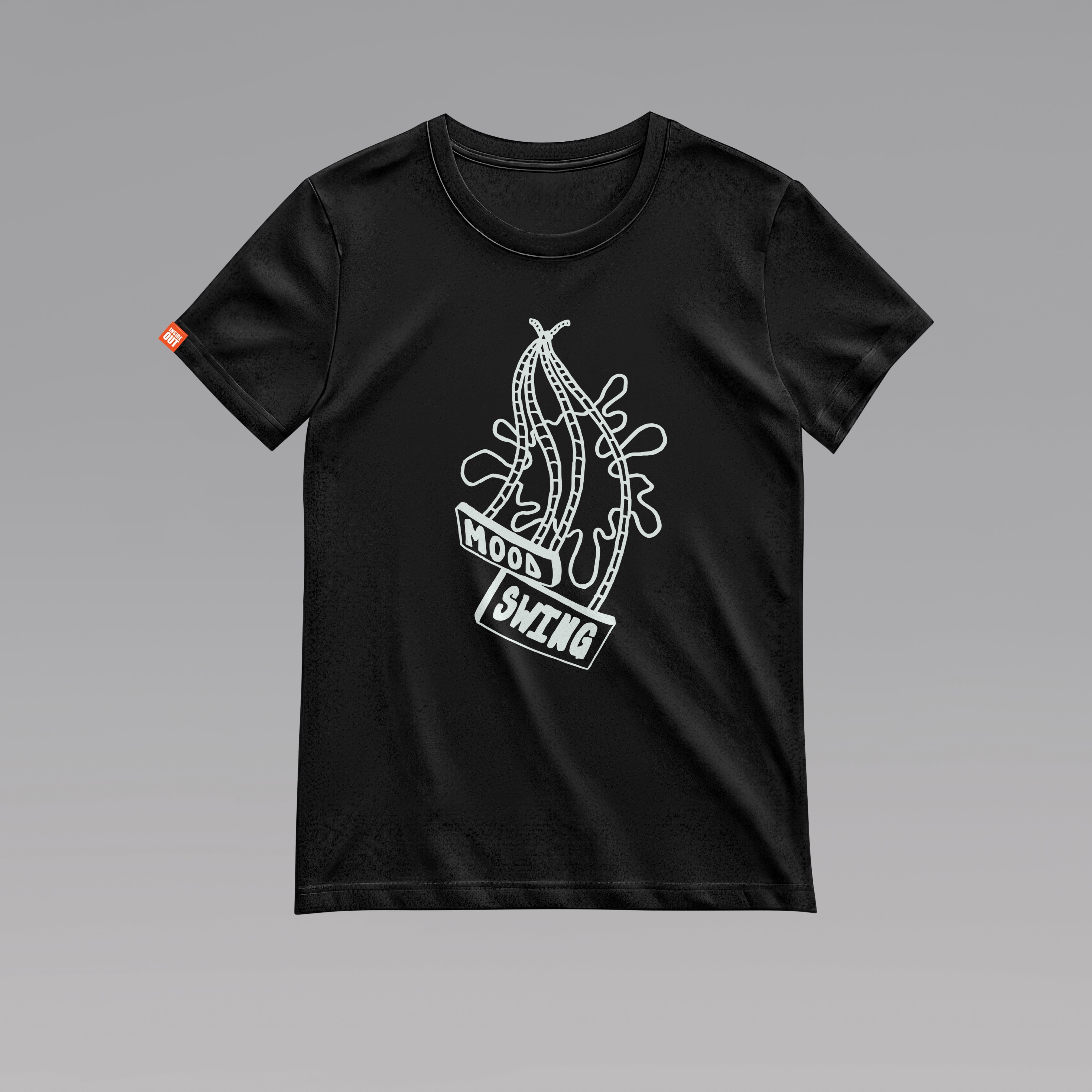 'Mood Swing' Black T-shirt by Cristian