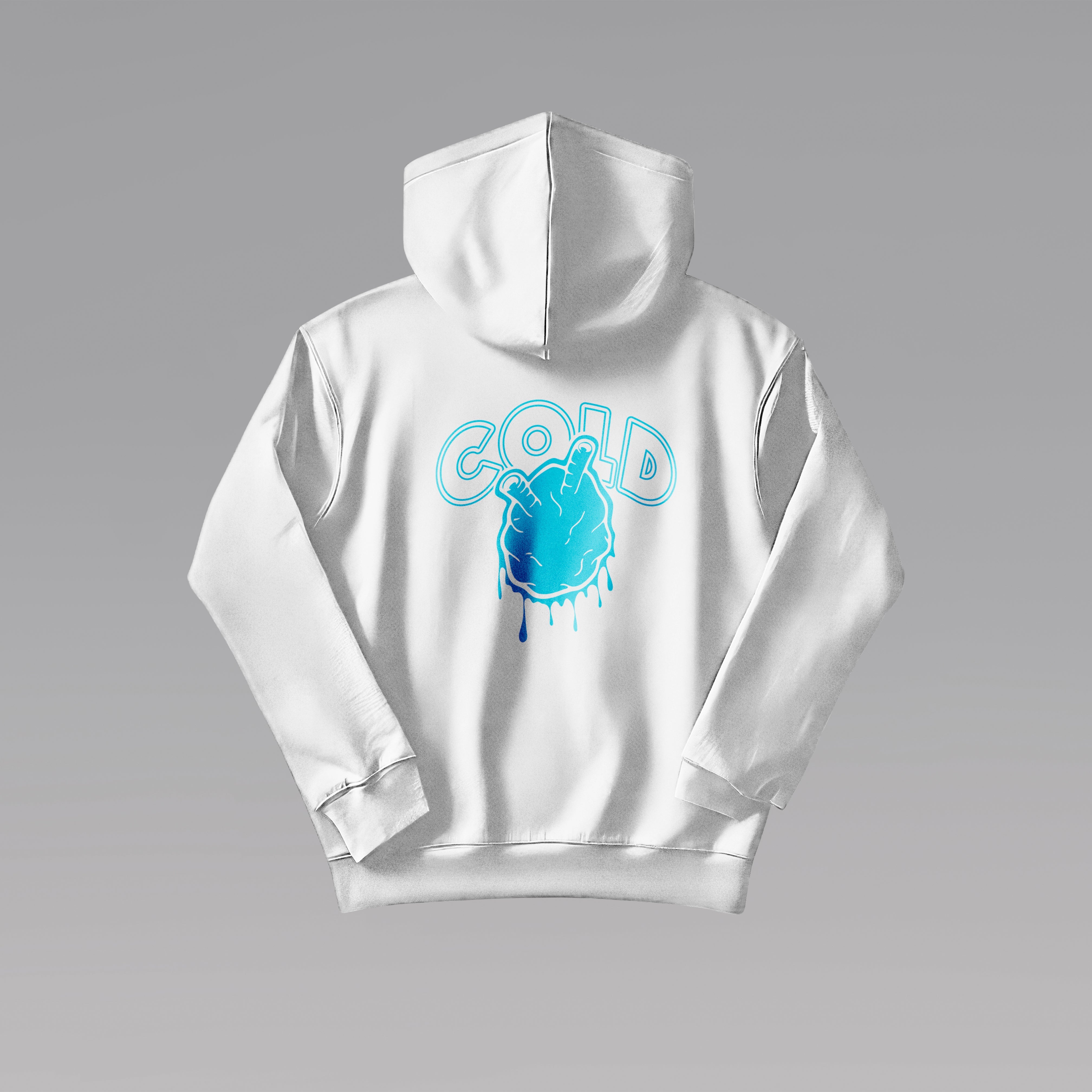 'Cold Heart' White Hoodie by Taschan